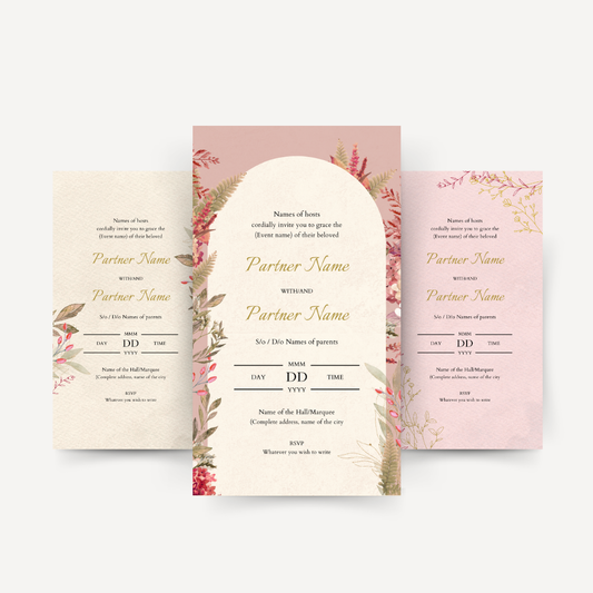 E-invite - Porcelain Terraces (Red)