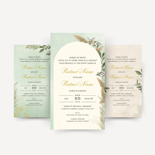 E-invite - Porcelain Terraces (Mint Green)