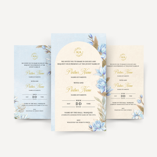 E-invite - Porcelain Terraces (Soft Blue)