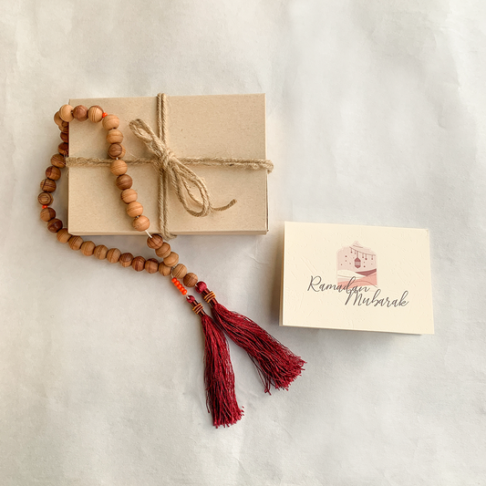 Ramadan Mubarak - Wooden Tasbeeh
