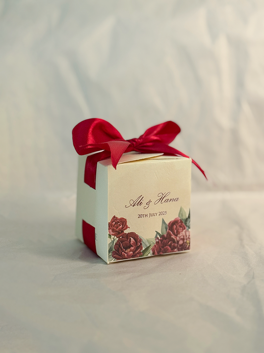 Bid Box - Ribbons and Bows (Red)