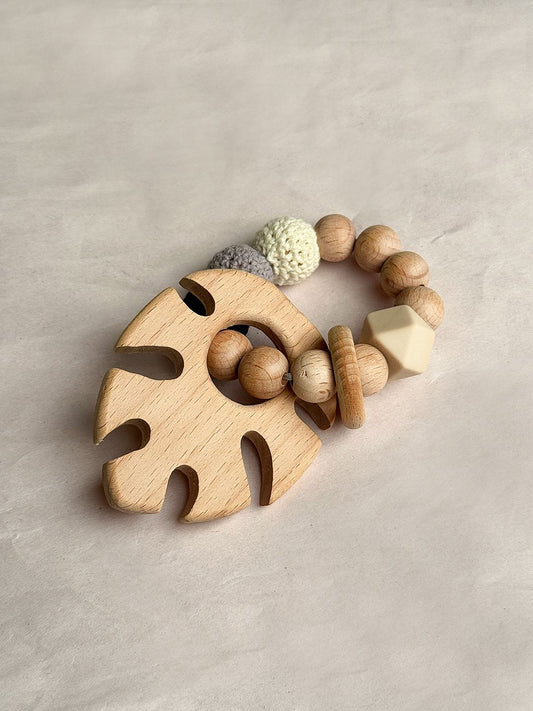 Leaf Crochet Wooden Teether
