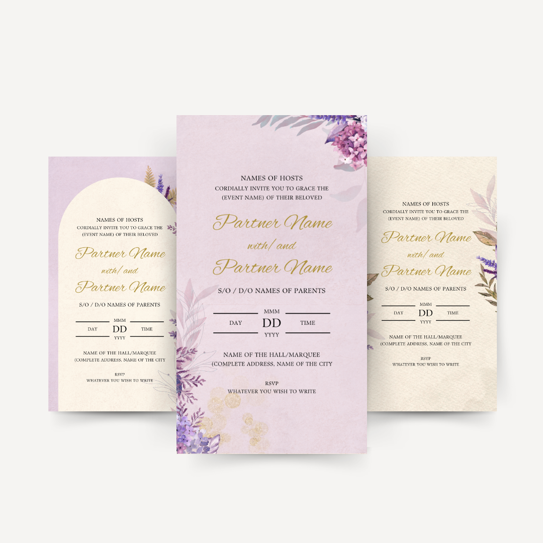 E-invite - Porcelain Terraces (Lavender)