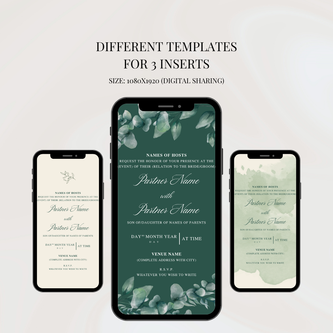 Digital Invite Bundle - Olive