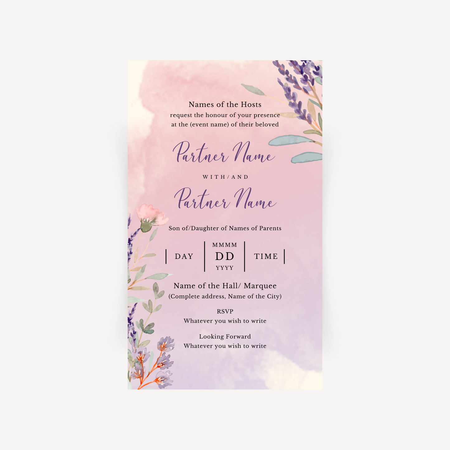 E-invite - Secret Garden