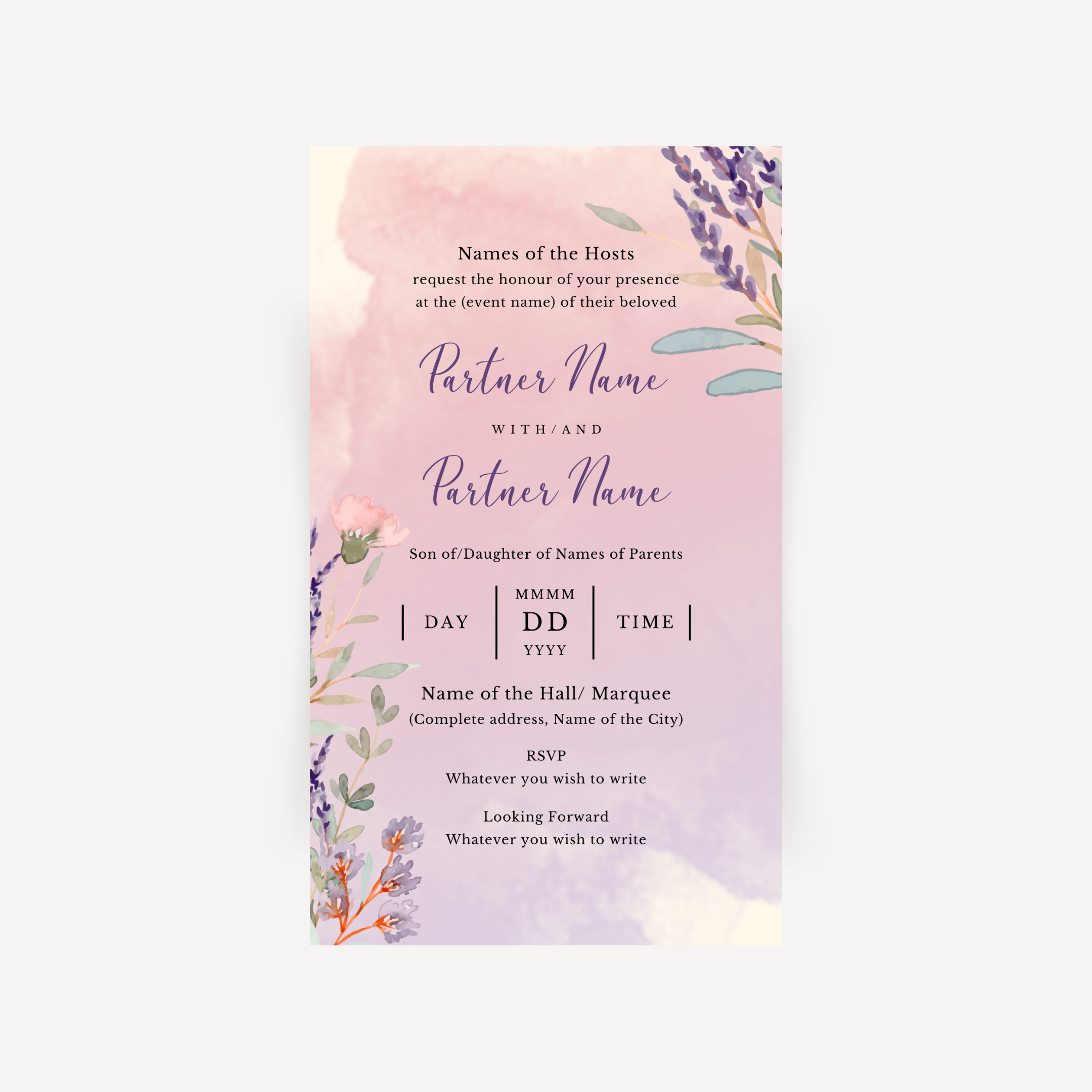 E-invite - Secret Garden
