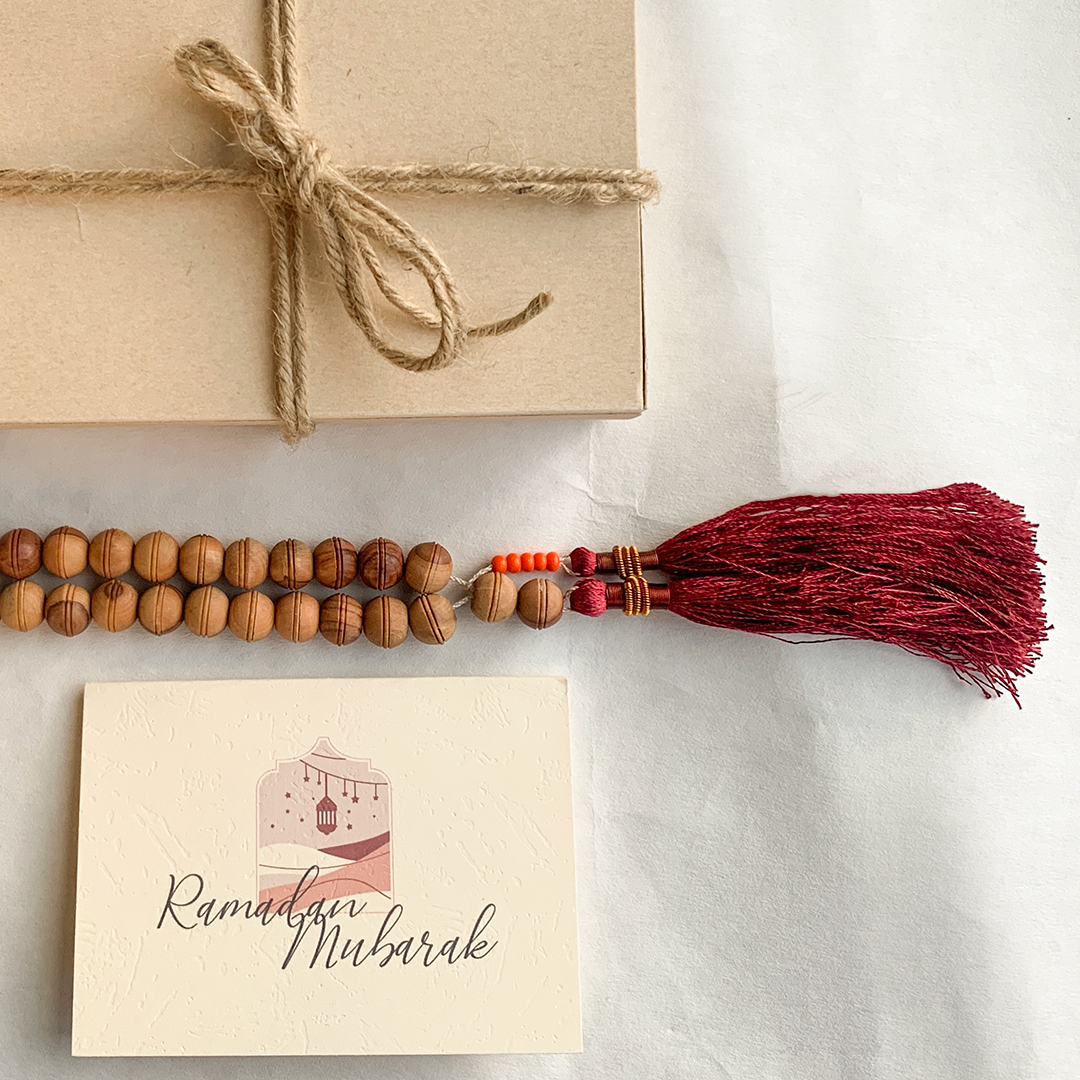 Ramadan Mubarak - Wooden Tasbeeh