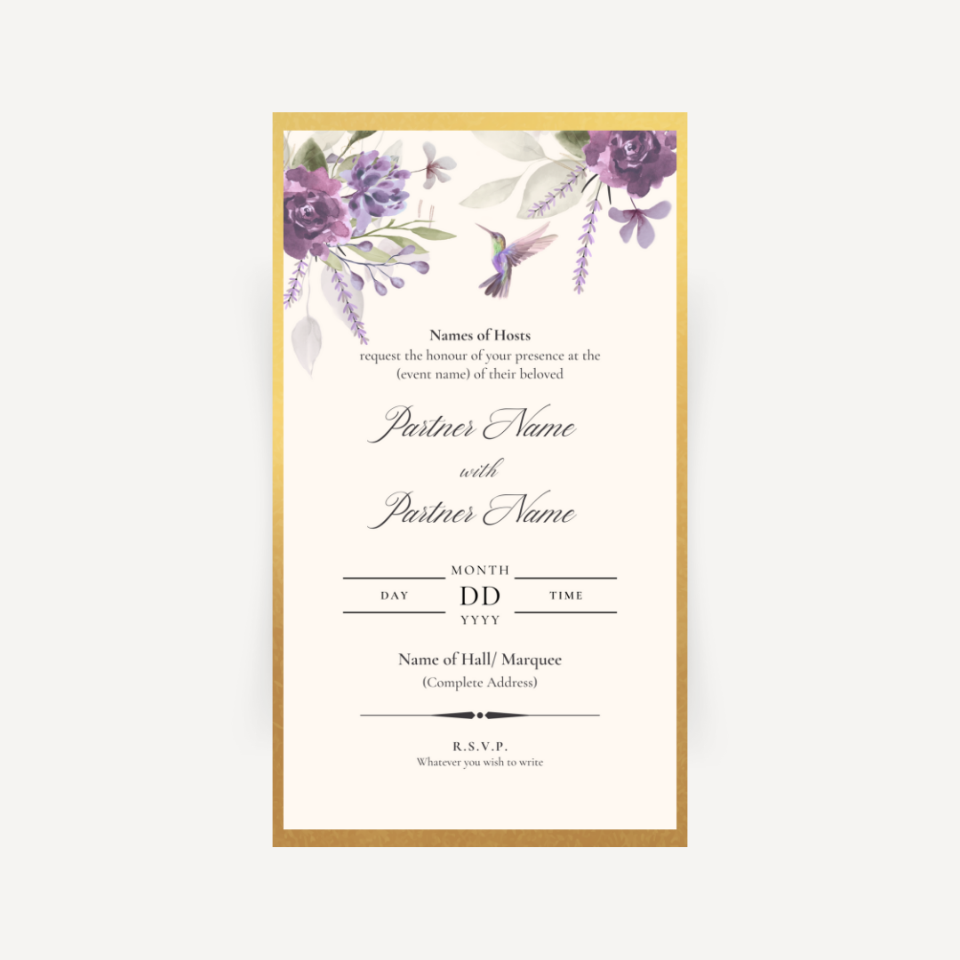 E-invite - Purple Pleasures