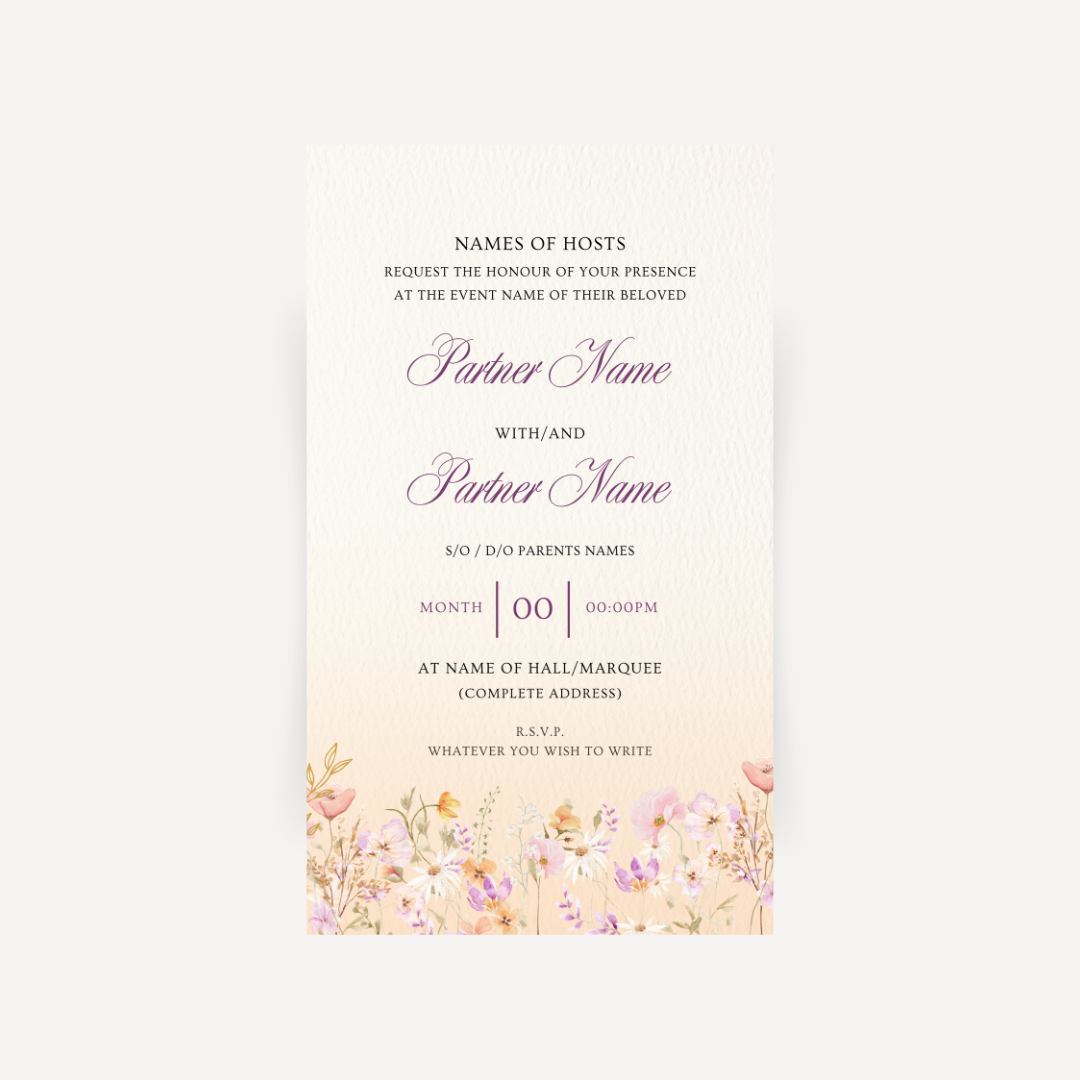 E-invite - Timeless Bloom