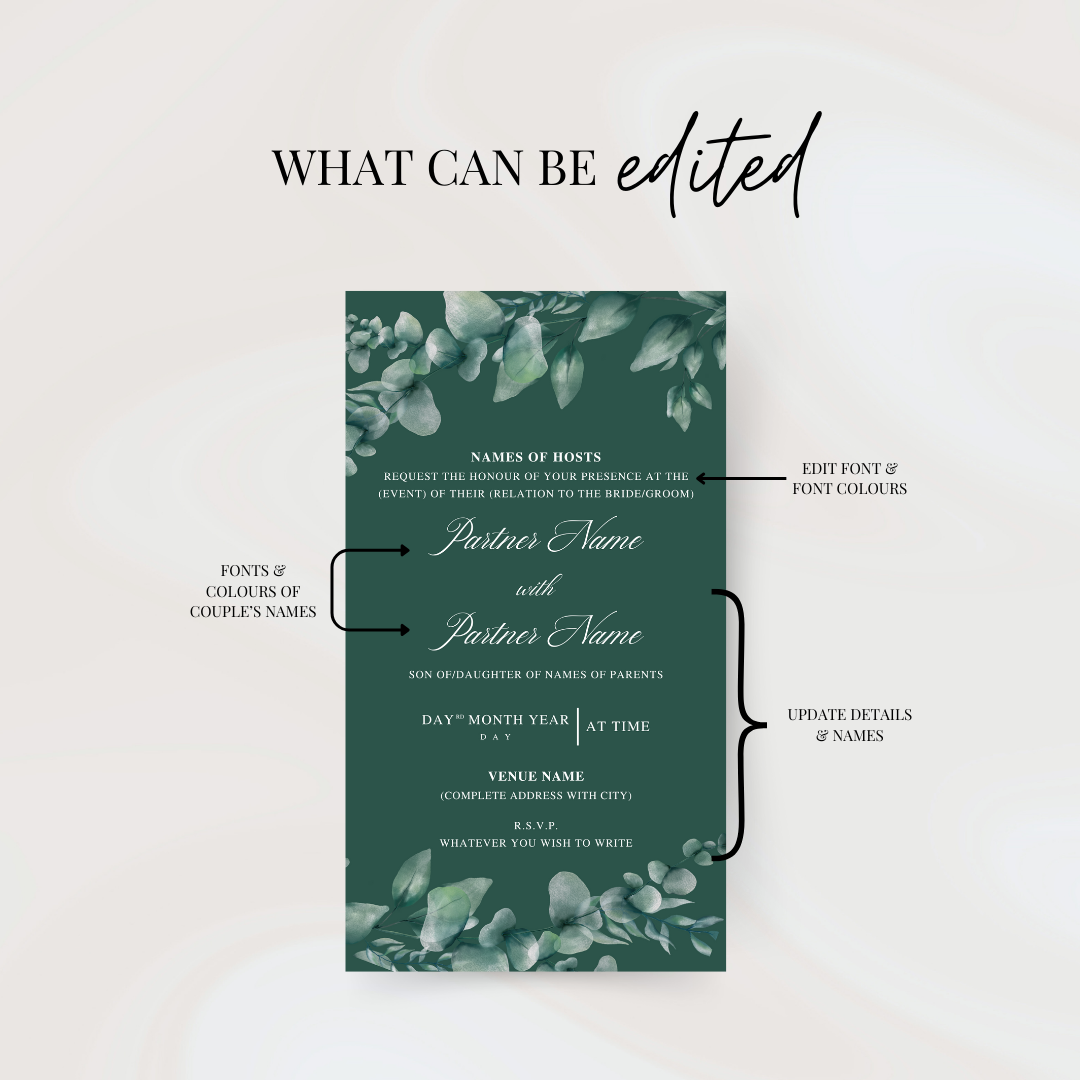 Digital Invite Bundle - Olive