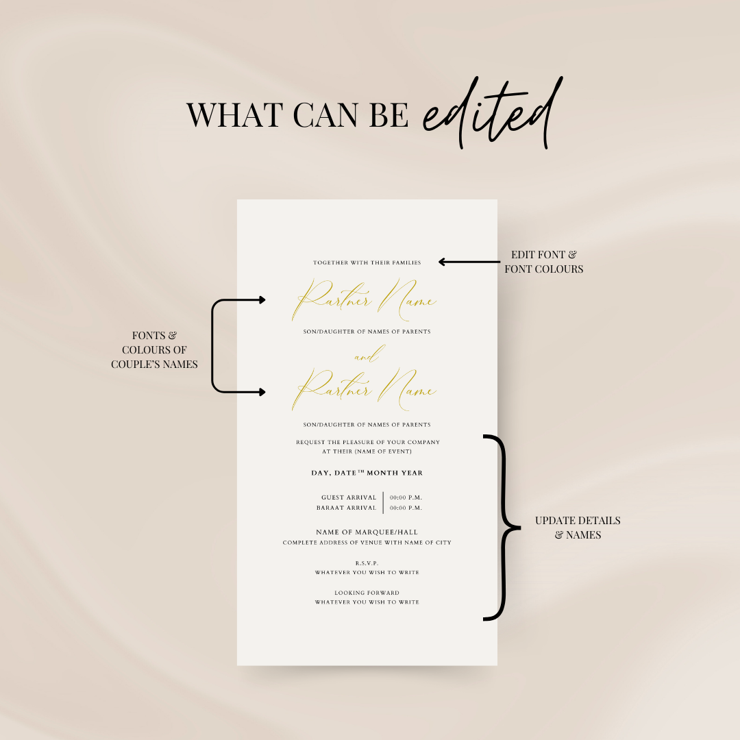 Digital Invite Bundle - Neutral and Gold