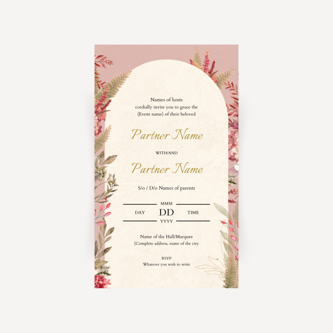 E-invite - Porcelain Terraces (Red)