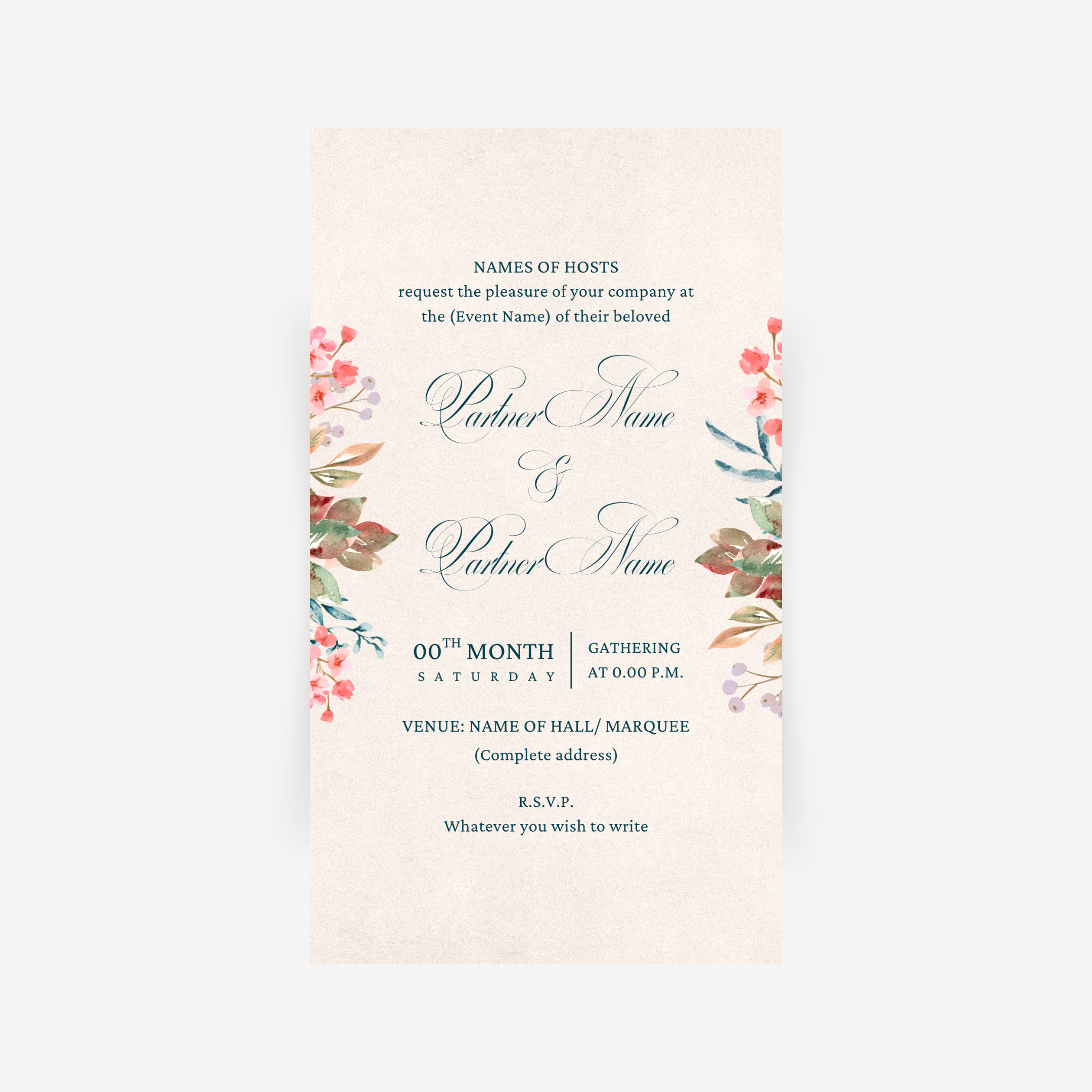 E-invite - Botanical Wonderland