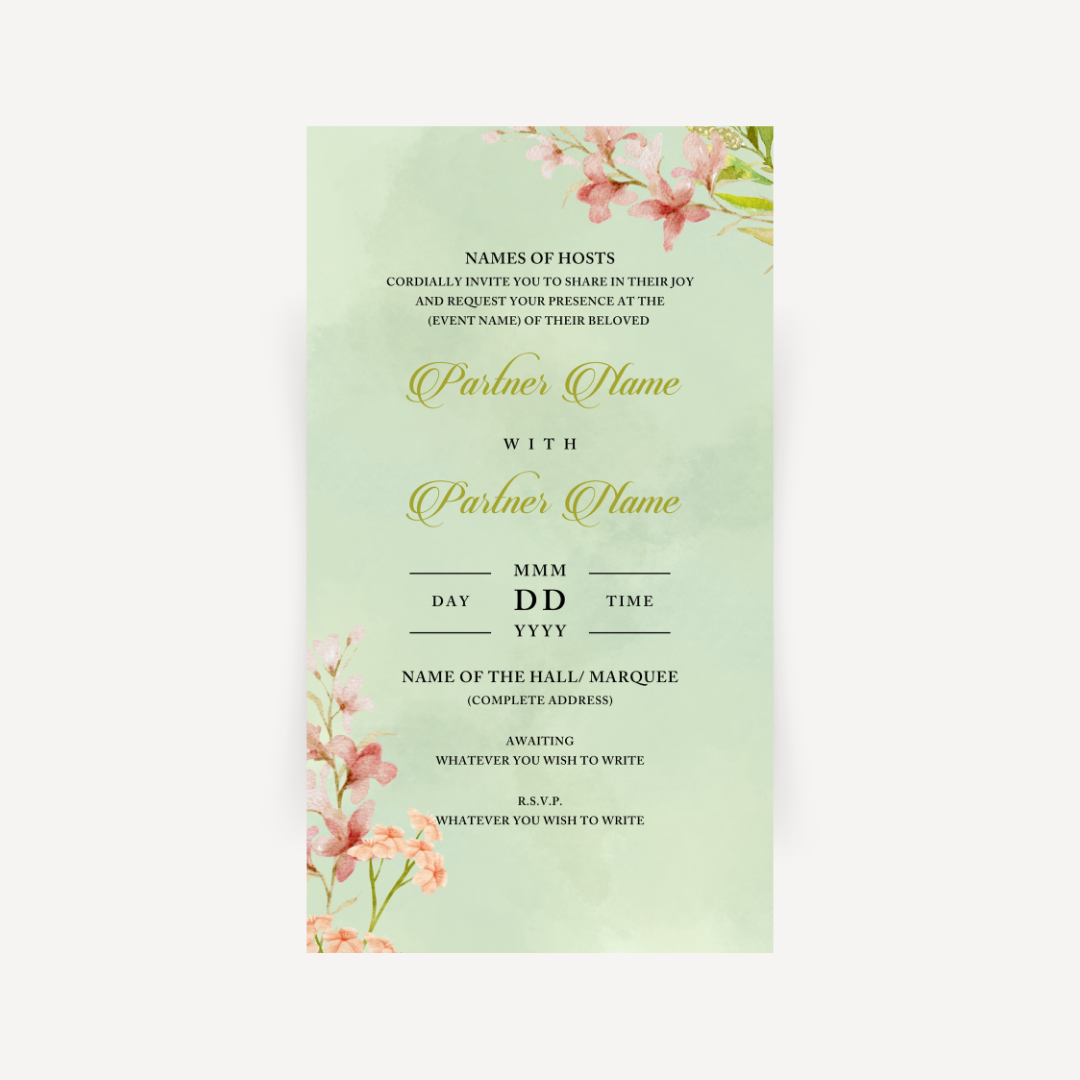 E-invite - Wild Flowers