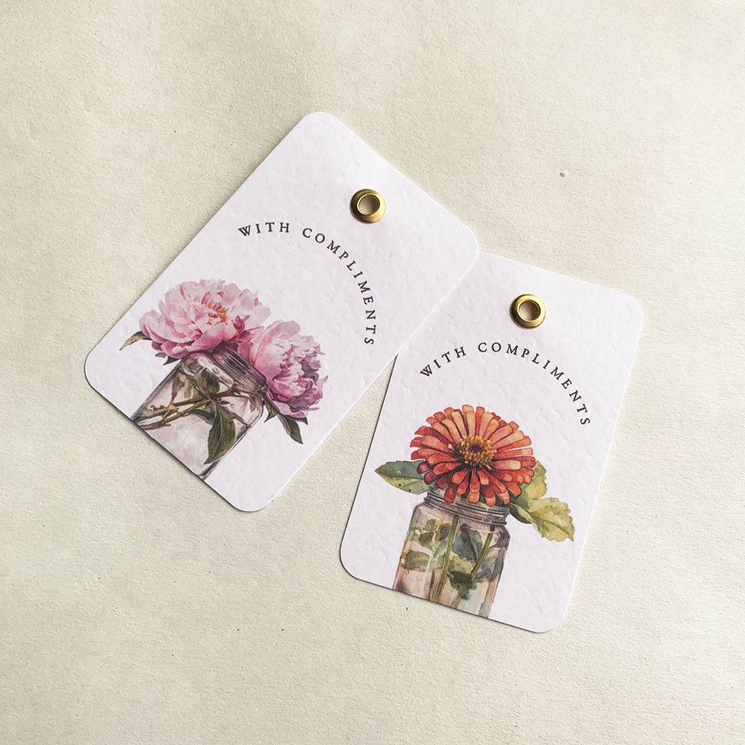 Floral Tags with Jute String