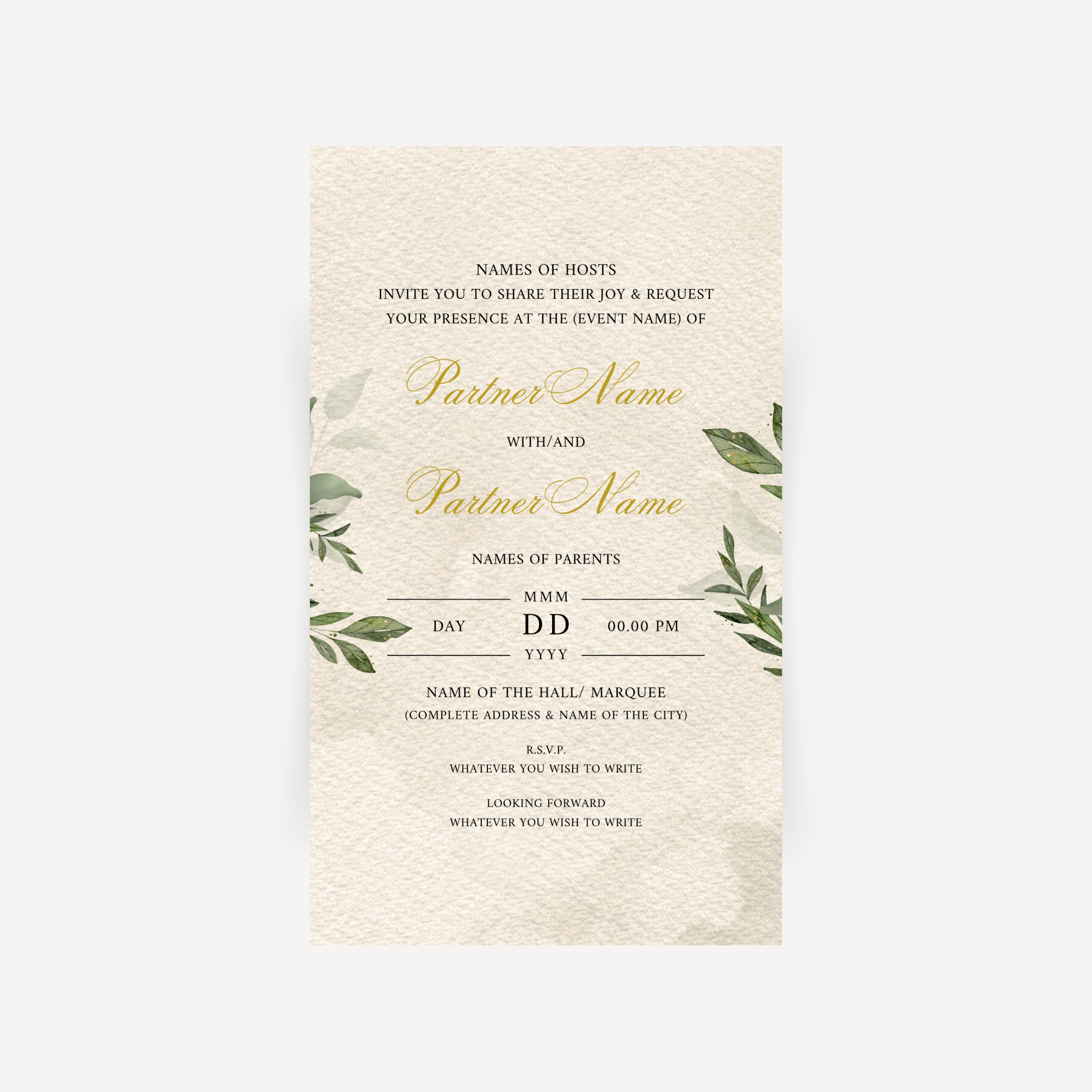 E-invite - Porcelain Terraces (Mint Green)