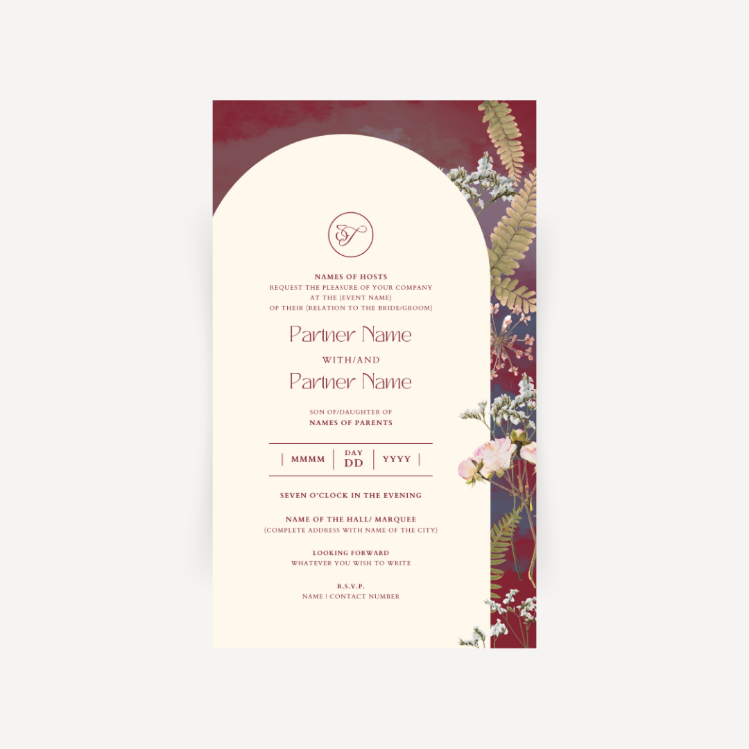 E-invite - Maroon Memory