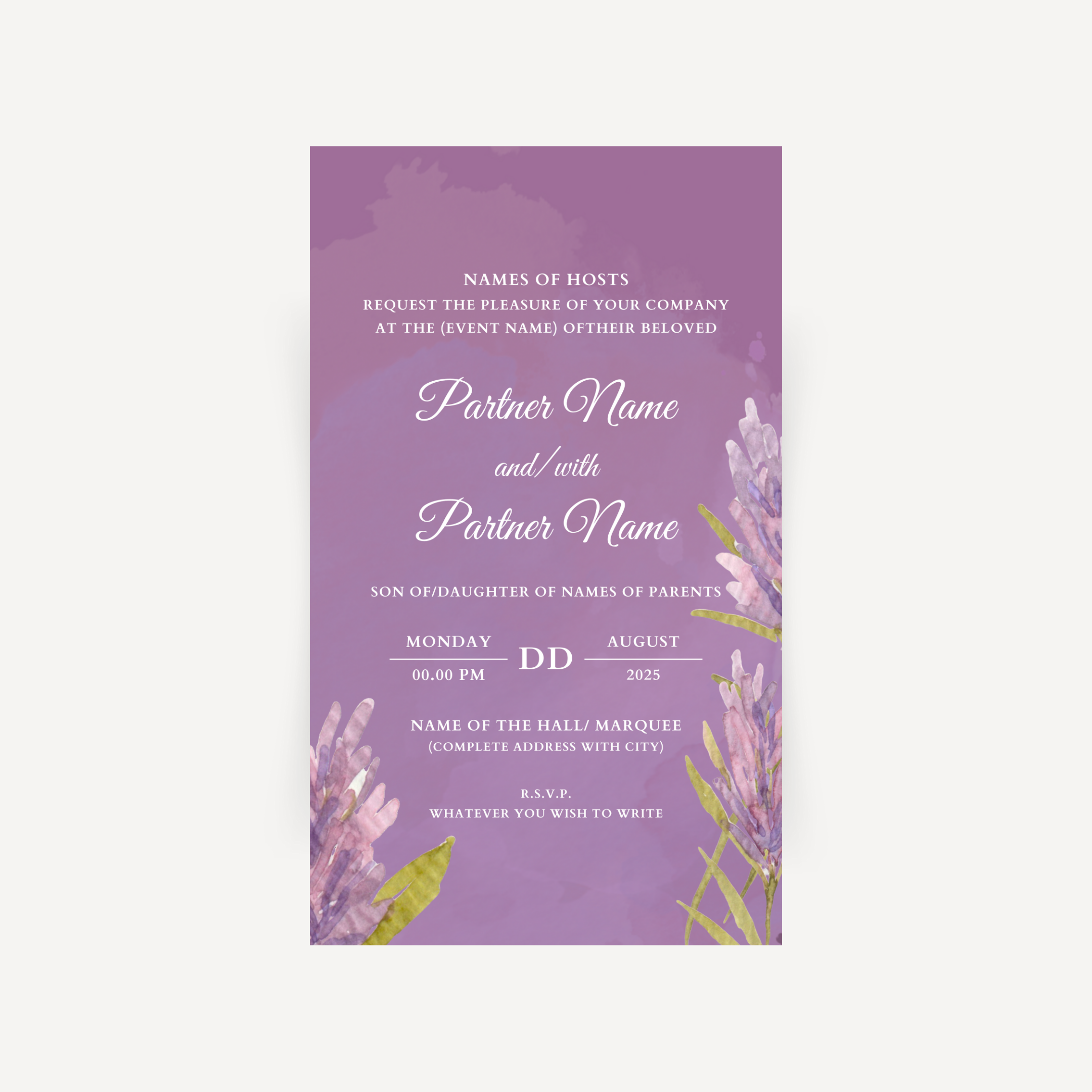 E-invite - Lavender Lovin'