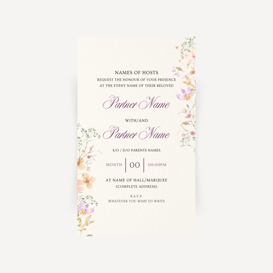 E-invite - Timeless Bloom