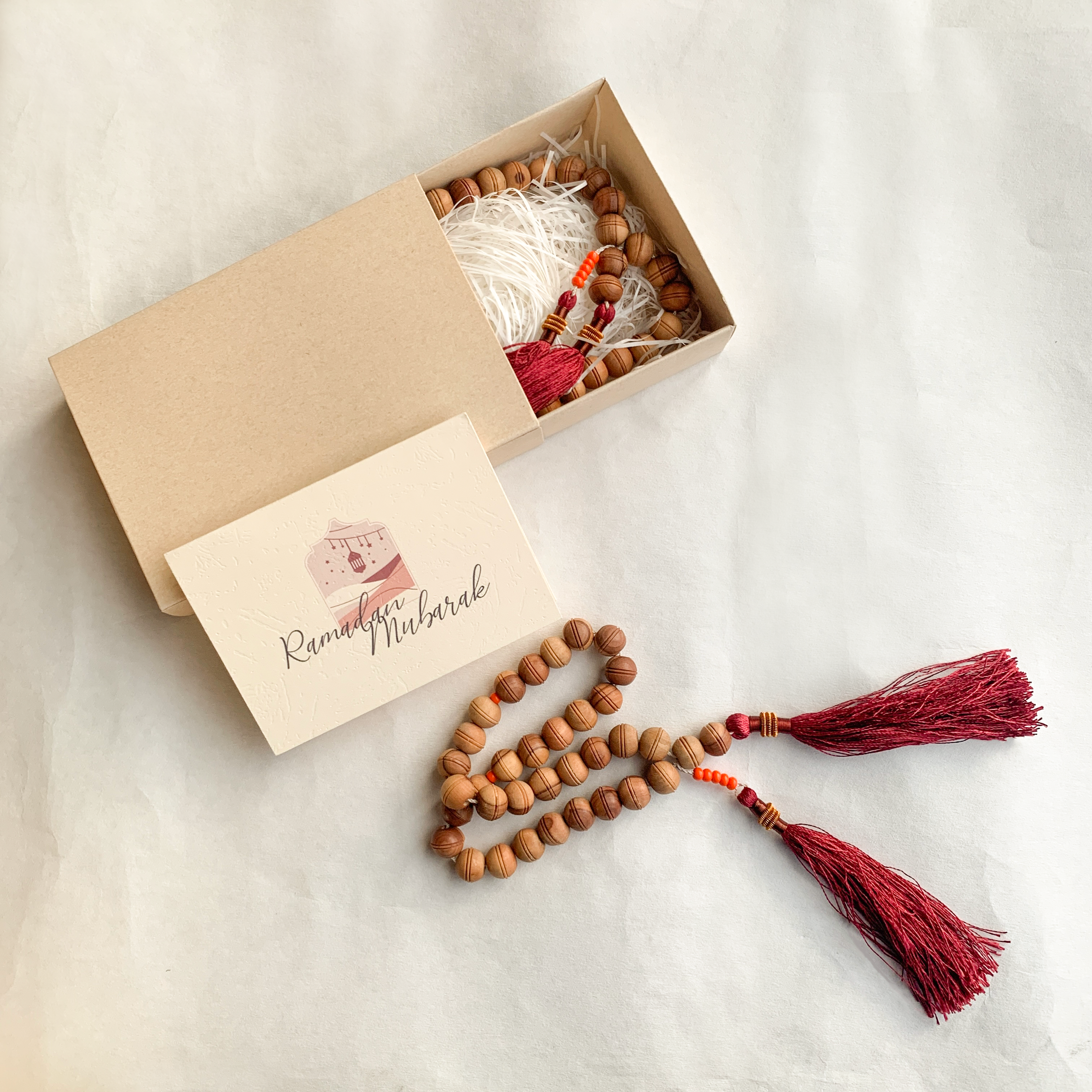 Ramadan Mubarak - Wooden Tasbeeh