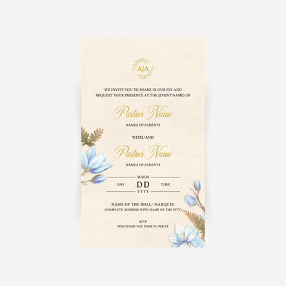 E-invite - Porcelain Terraces (Soft Blue)