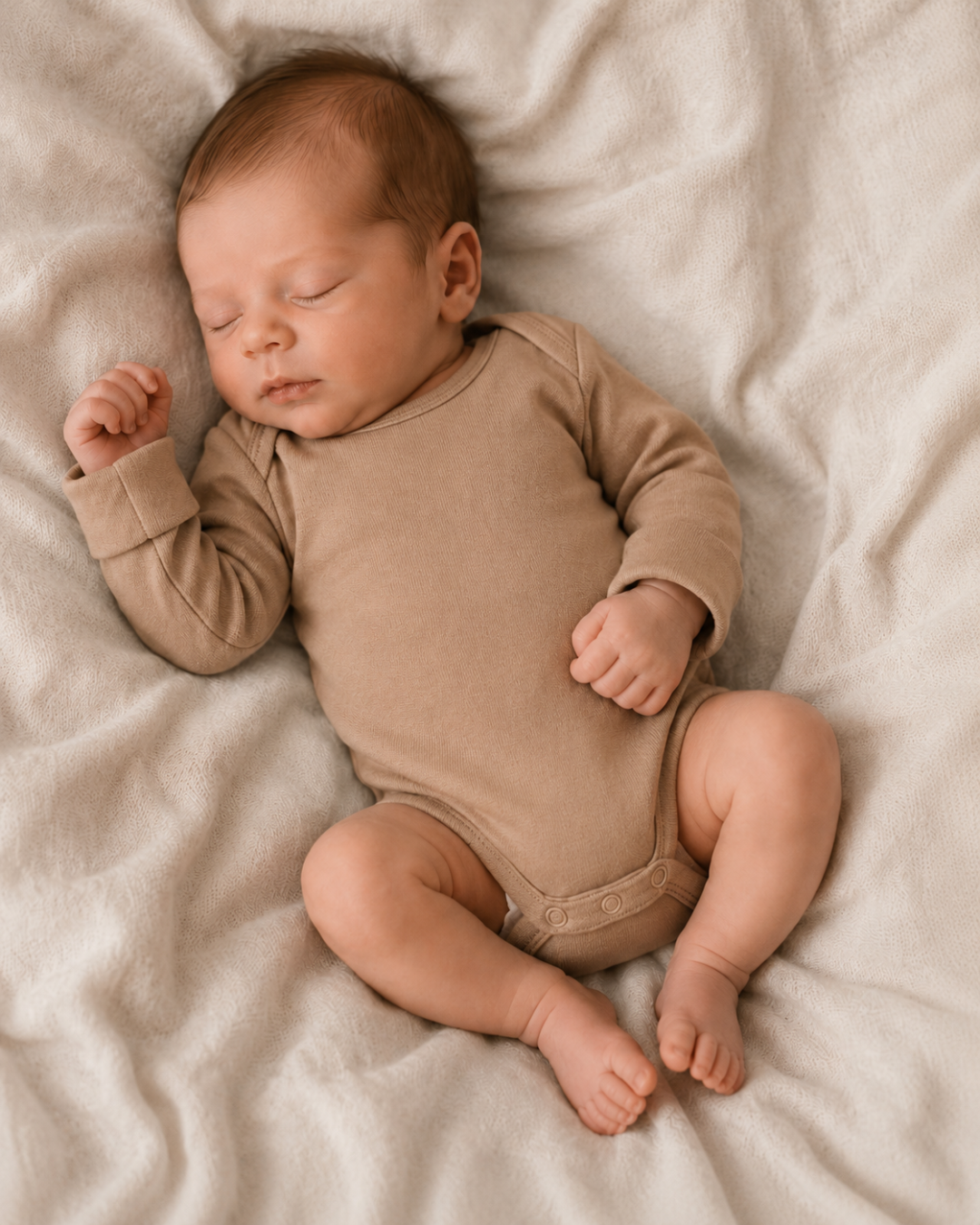 Baby Bodysuits - Full Sleeves (Almond)