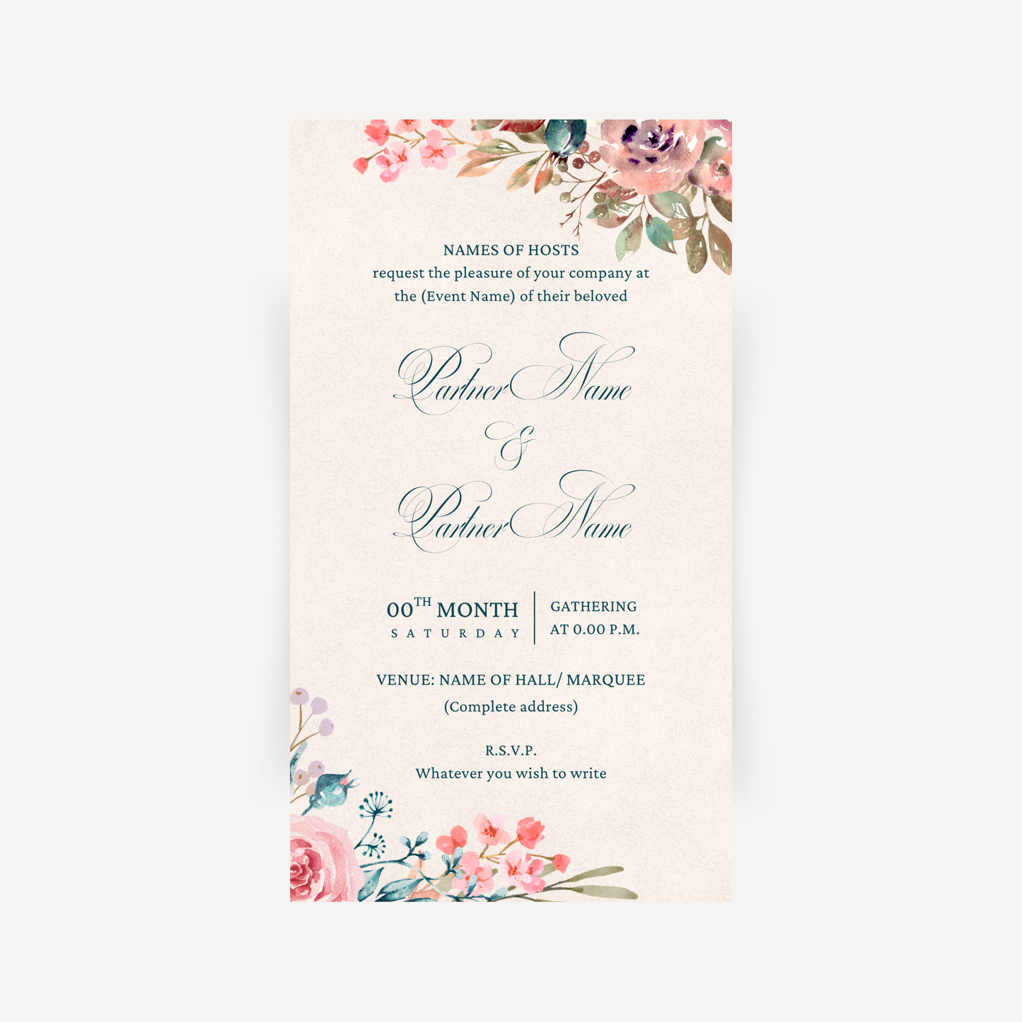 E-invite - Botanical Wonderland