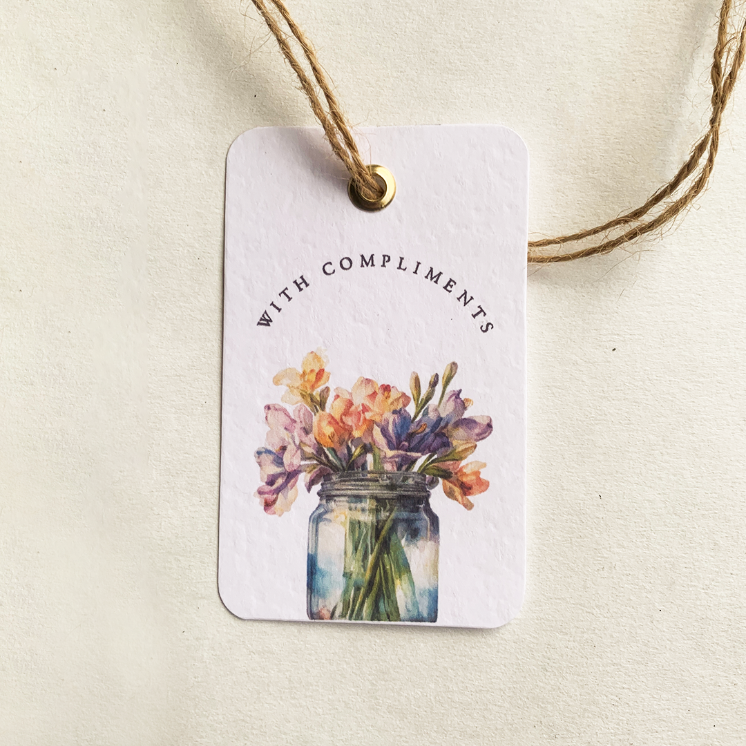 Floral Tags with Jute String