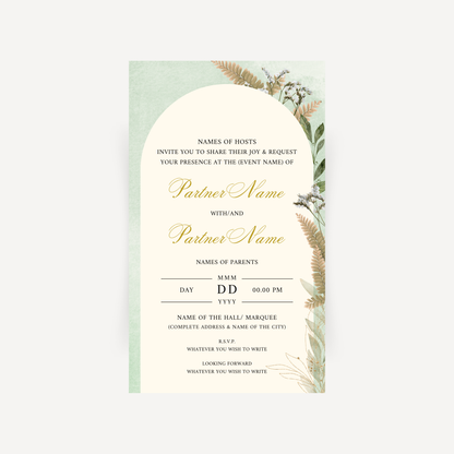 E-invite - Porcelain Terraces (Mint Green)