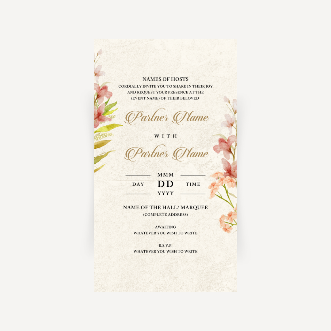 E-invite - Wild Flowers