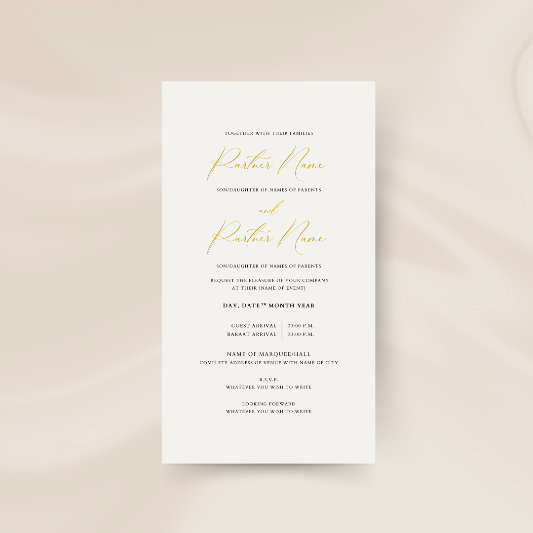 Digital Invite Bundle - Neutral and Gold