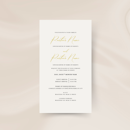 Digital Invite Bundle - Neutral and Gold