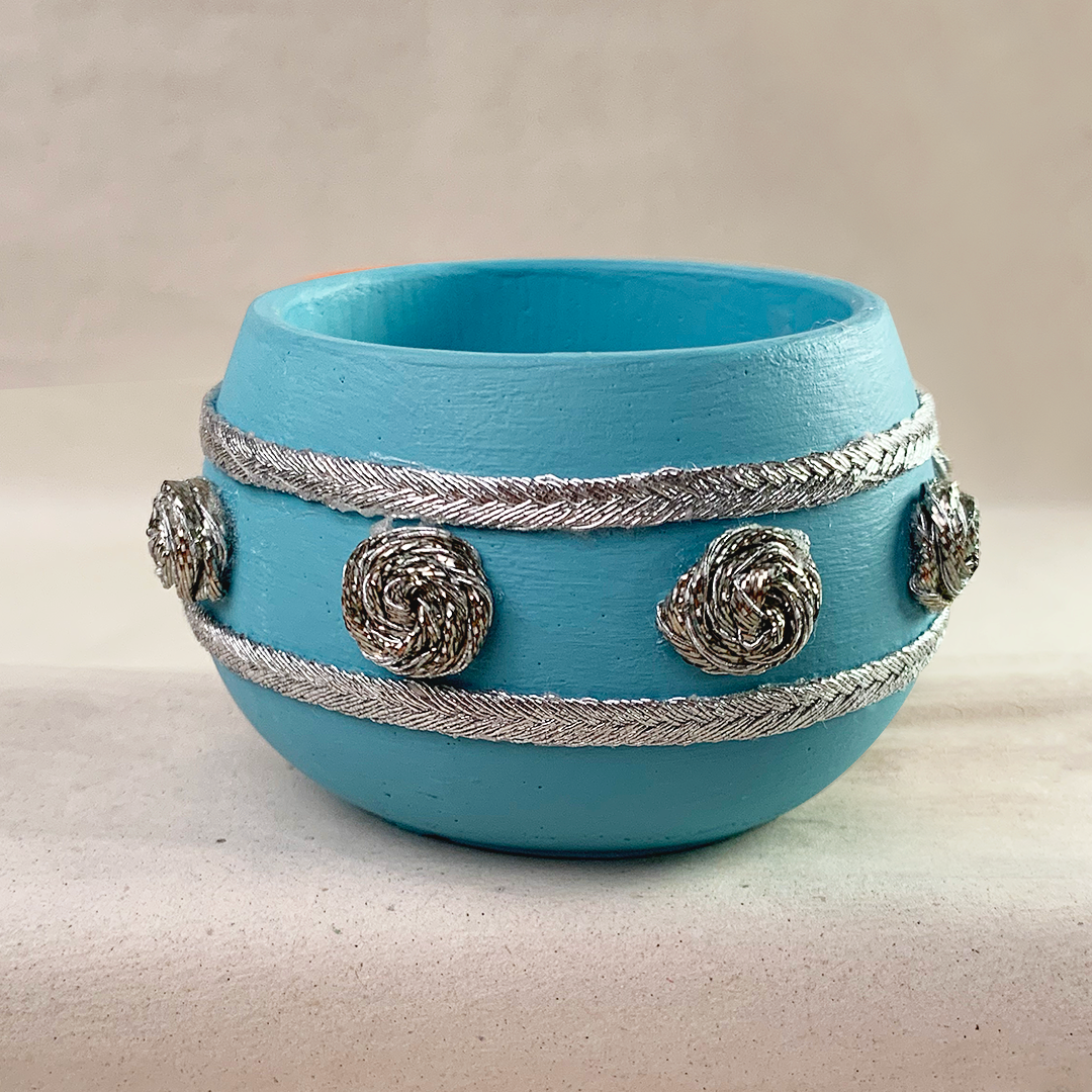 Small Mehndi Container - Soft Blue