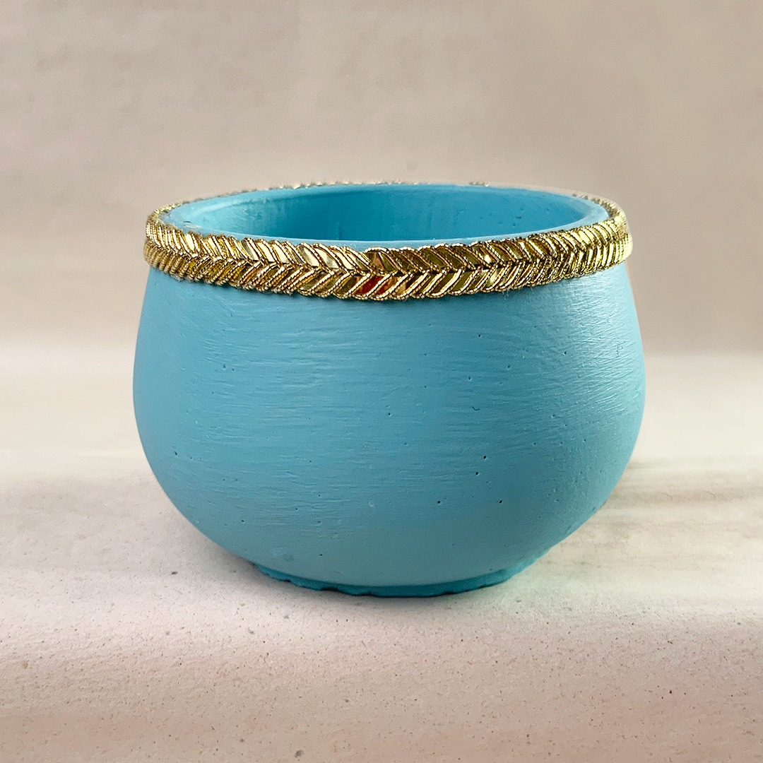 Small Mehndi Container - Soft Blue