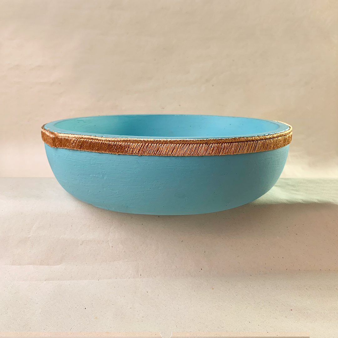 Soft Blue Large Bowl 8"