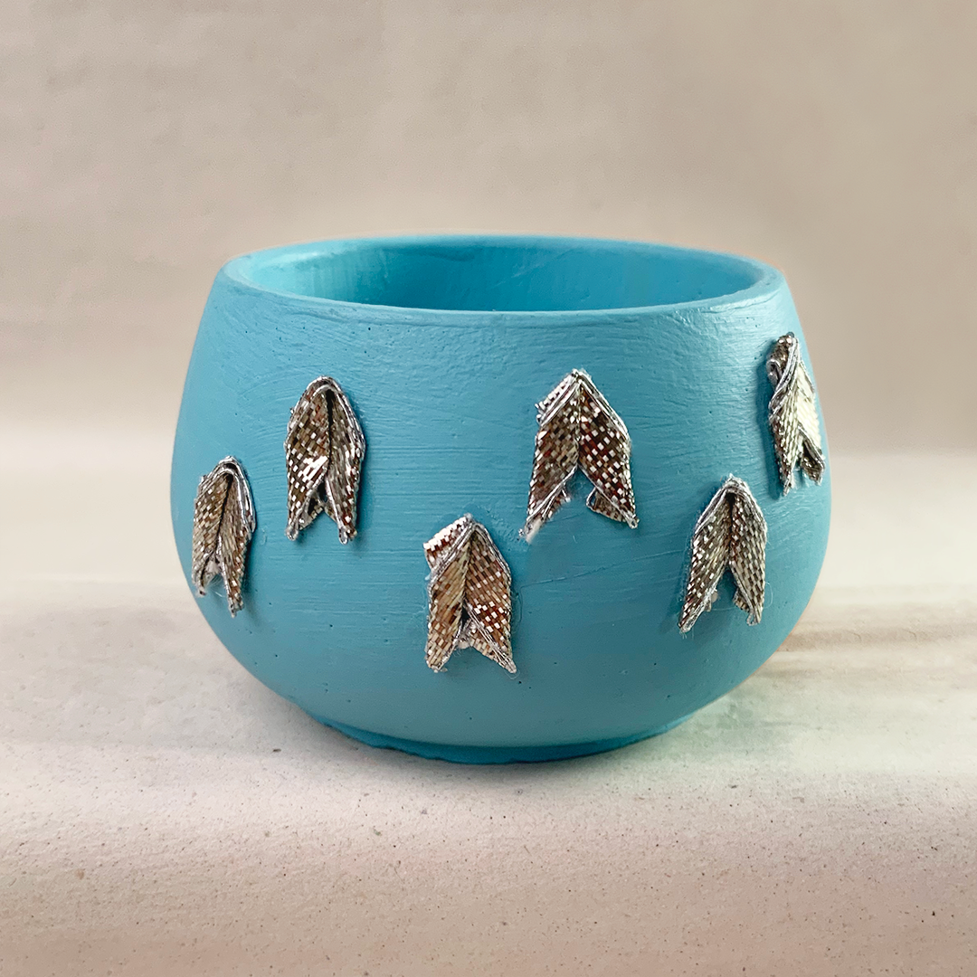 Small Mehndi Container - Soft Blue