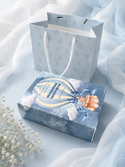 Birth Announcement Box - Fly Away (2"x4.5"x 6.5")