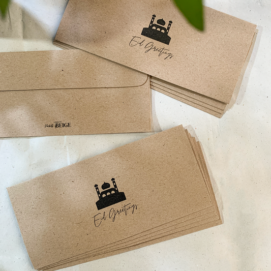 Kraft Eidi Envelopes Design 4 (7"x4" Pack of 10)