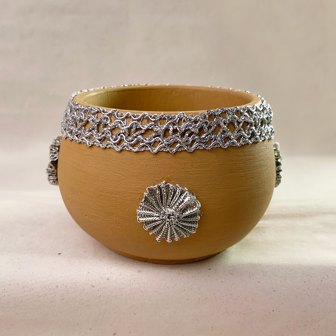 Small Mehndi Container - Muted Gold