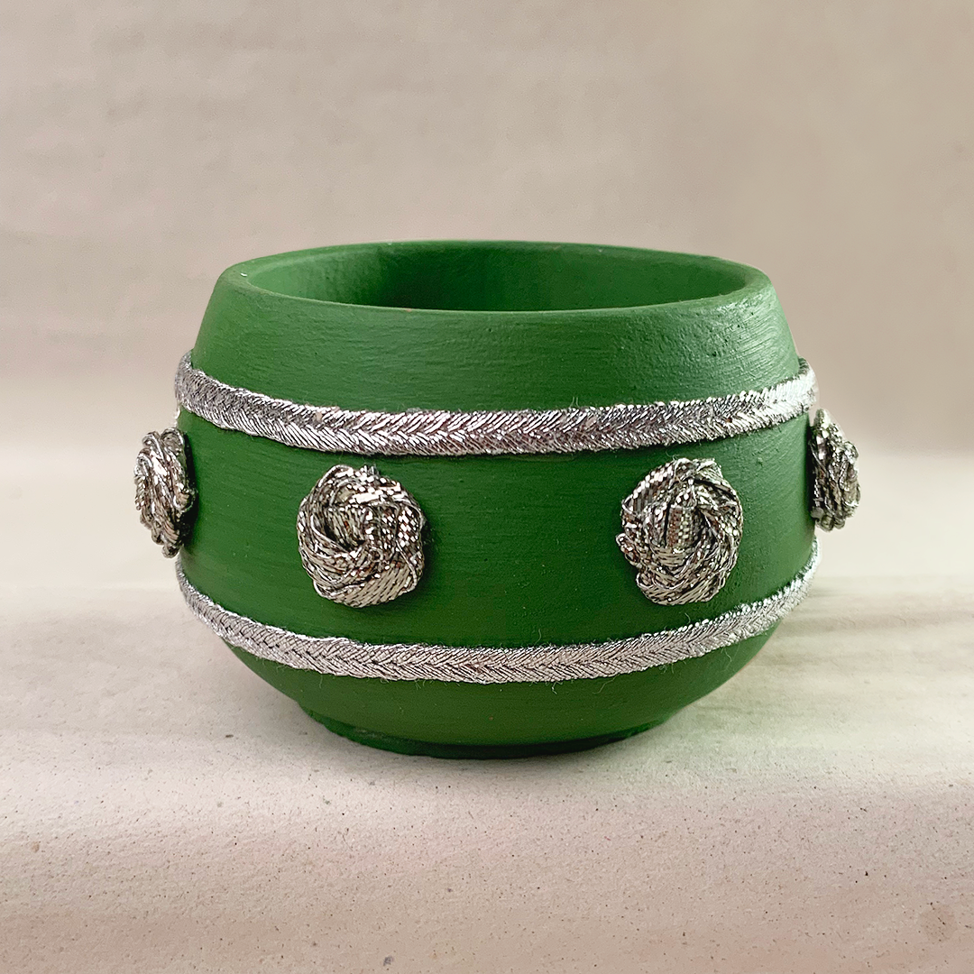 Small Mehndi Container - Emerald Green