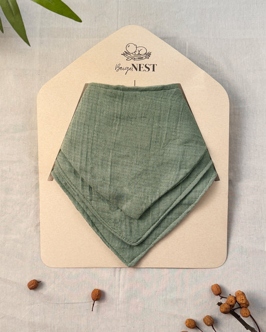 Muslin Bibs - Pack of 3 (Green)