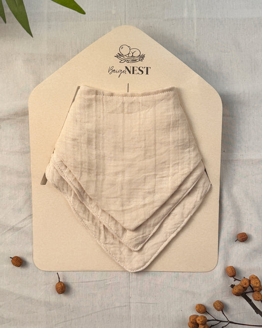 Muslin Bibs - Pack of 3 (Off-white)