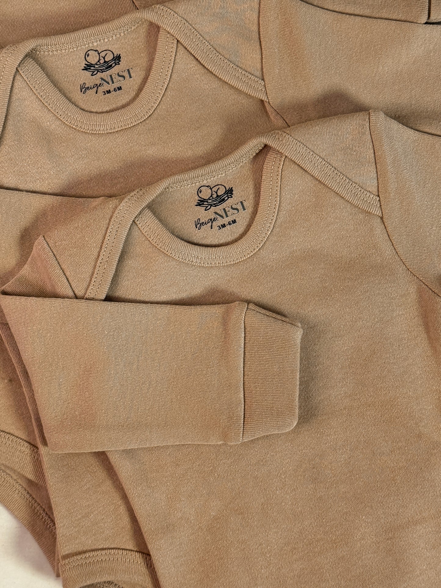 Baby Bodysuits - Full Sleeves (Almond)