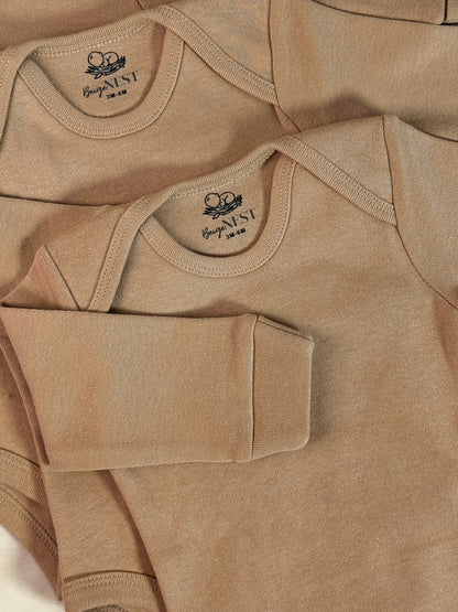 Baby Bodysuits - Full Sleeves (Almond)