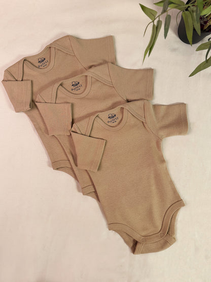 Baby Bodysuits - Half Sleeves (Almond)