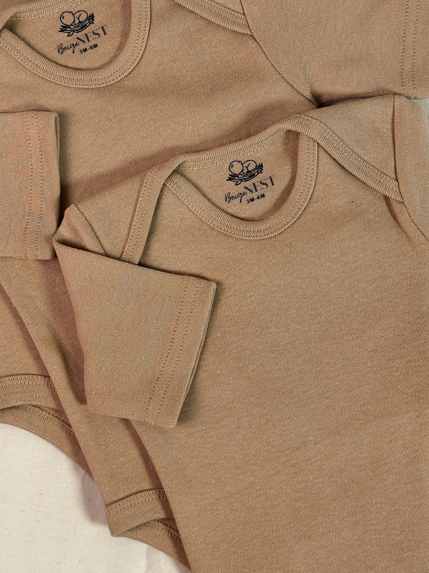 Baby Bodysuits - Half Sleeves (Almond)