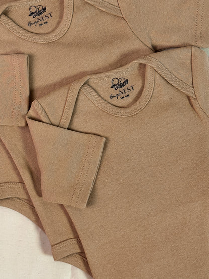 Baby Bodysuits - Half Sleeves (Almond)