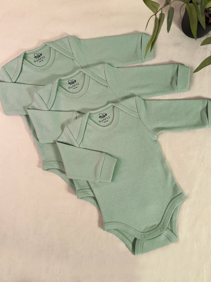 Baby Bodysuits - Full Sleeves (Green)