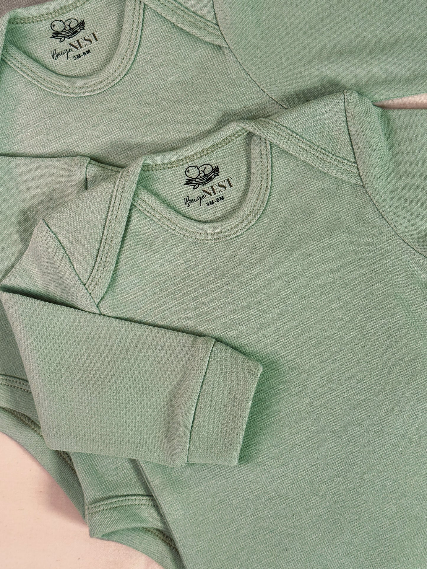 Baby Bodysuits - Full Sleeves (Green)