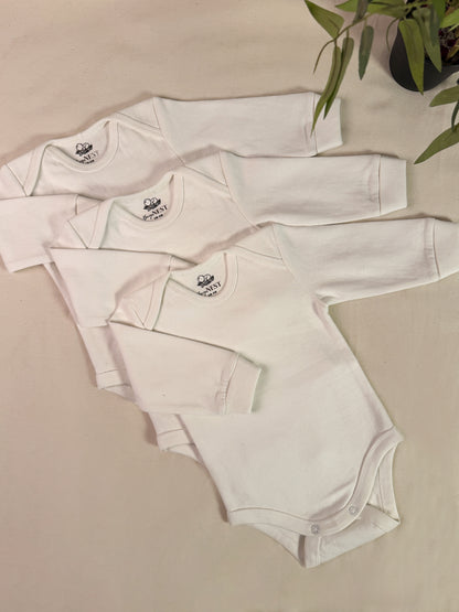 Baby Bodysuits - Full Sleeves (White)